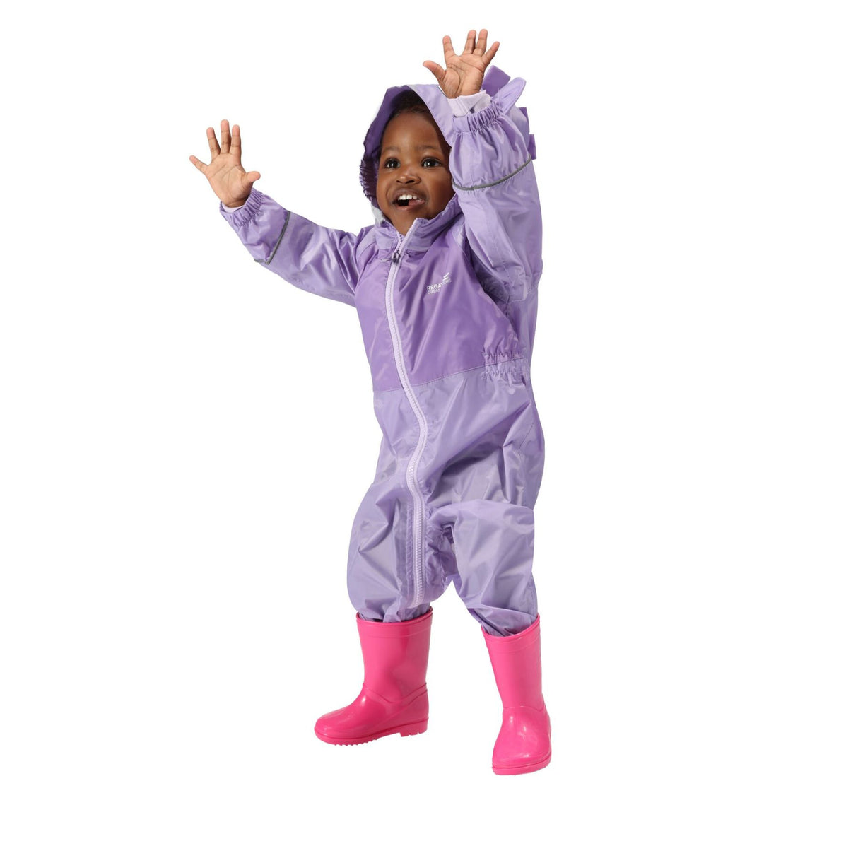 Regatta Kids Infants' Charco Breathable Waterproof Puddle Suit Pansy Unicorn / 6-12 Months-Pansy Unicorn / 12-18 Months-Pansy Unicorn / 18-24 Months-Pansy Unicorn / 24-36 Months-Pansy Unicorn / 36-48 Months - 53 Degrees North