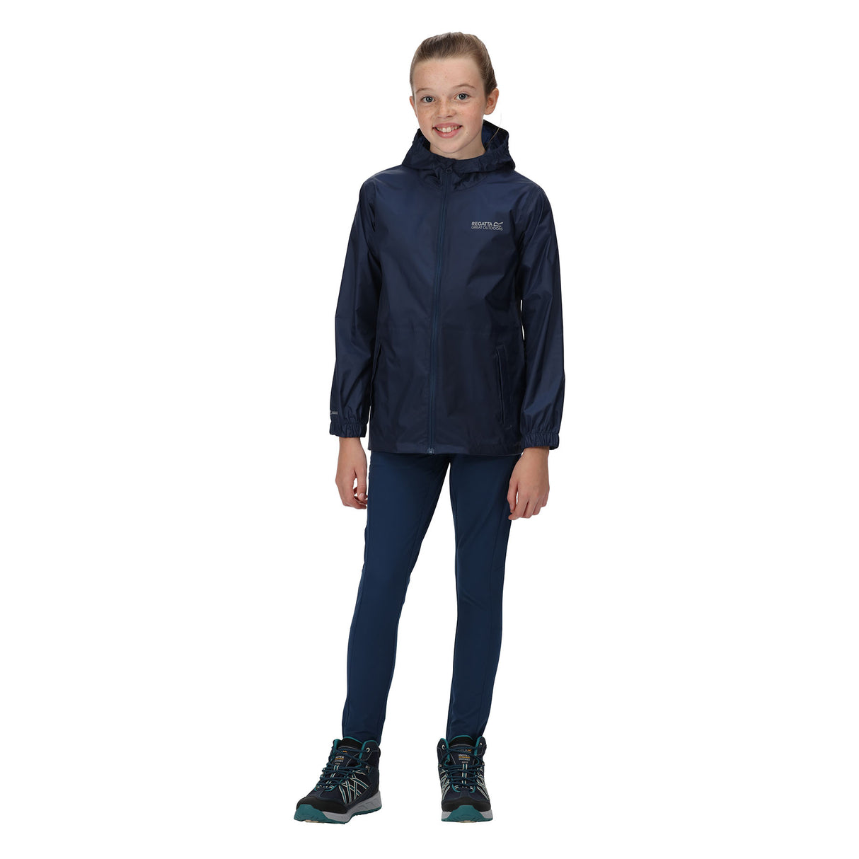 Regatta Kids' Pack-It Waterproof Packaway Jacket Midnight / Age 3-4-Midnight / Age 5-6-Midnight / Age 7-8-Midnight / Age 9-10-Midnight / Age 11-12 - 53 Degrees North
