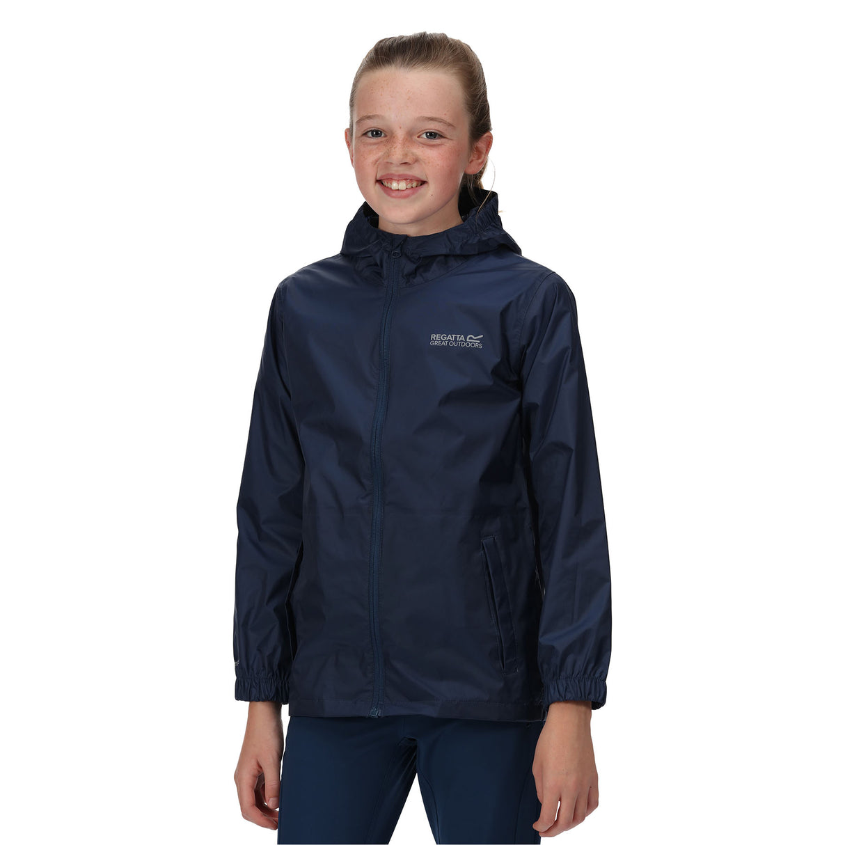 Regatta Kids' Pack-It Waterproof Packaway Jacket Midnight / Age 3-4-Midnight / Age 5-6-Midnight / Age 7-8-Midnight / Age 9-10-Midnight / Age 11-12 - 53 Degrees North