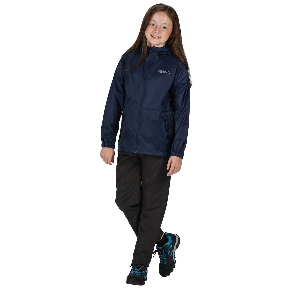 Regatta Kids' Pack-It Waterproof Packaway Jacket Midnight / Age 3-4-Midnight / Age 5-6-Midnight / Age 7-8-Midnight / Age 9-10-Midnight / Age 11-12 - 53 Degrees North