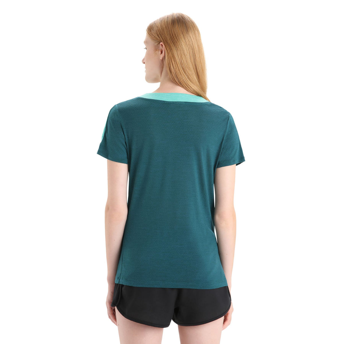 Icebreaker Women's Zoneknit Short Sleeve Tee #color_fresh-heather-green-glory