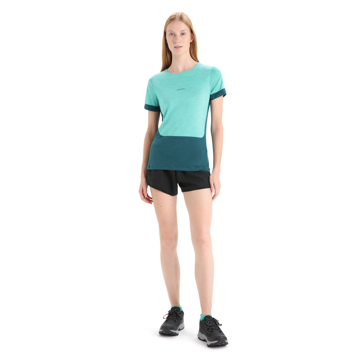 Icebreaker Women's Zoneknit Short Sleeve Tee #color_fresh-heather-green-glory