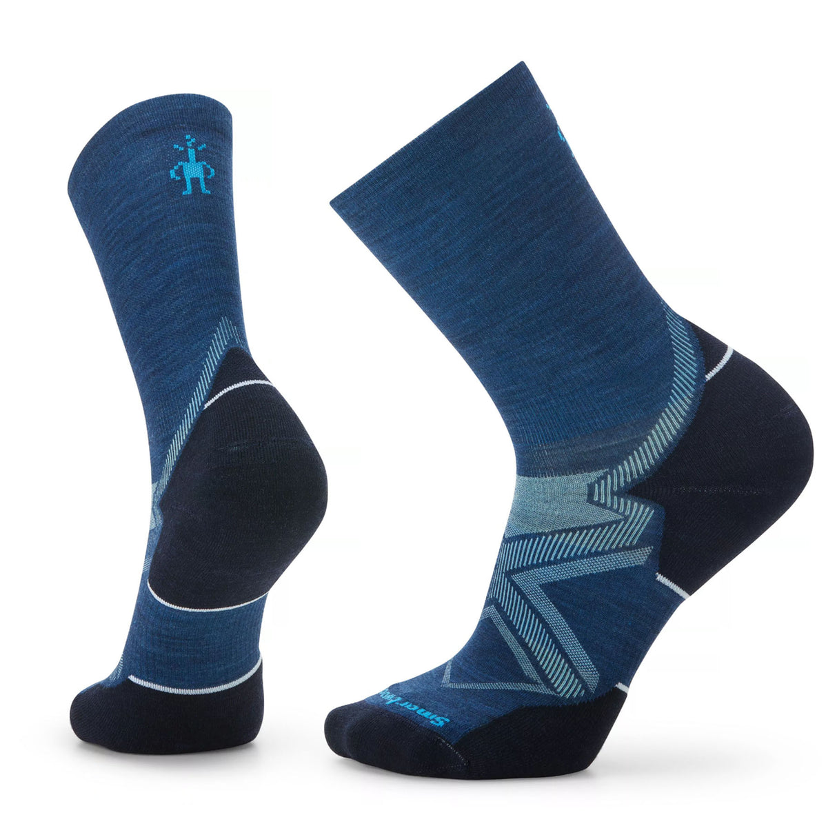 Smartwool Men's Run Cold Weather Targeted Cushion Crew Socks Black / Large (UK 8-10.5)-Alpine Blue / Medium (UK 5-7.5)-Alpine Blue / Large (UK 8-10.5)-Alpine Blue / X-Large (UK 11-13.5) - 53 Degrees North