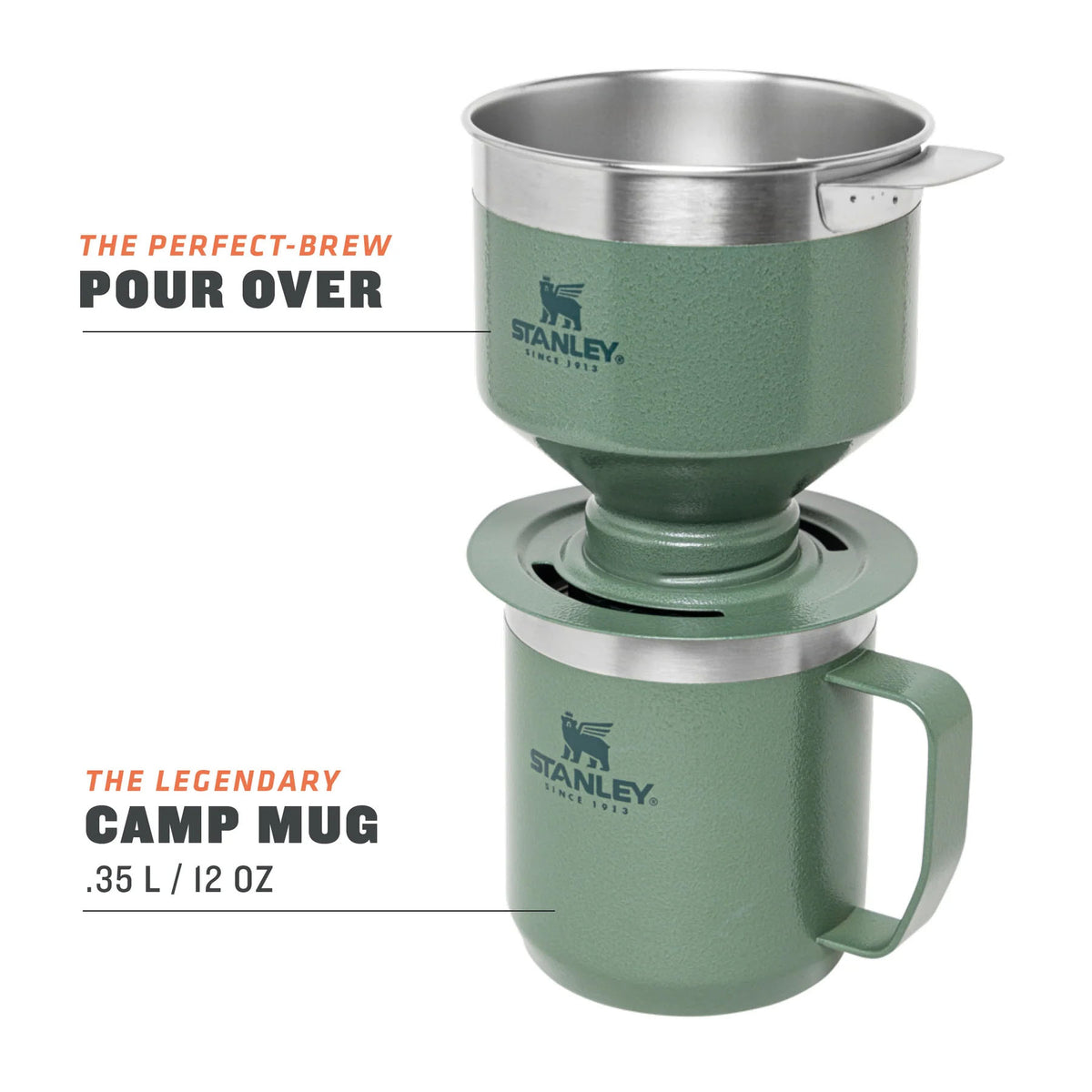 Stanley Classic Perfect-Brew Pour Over 0.59L Hammertone Green - 53 Degrees North