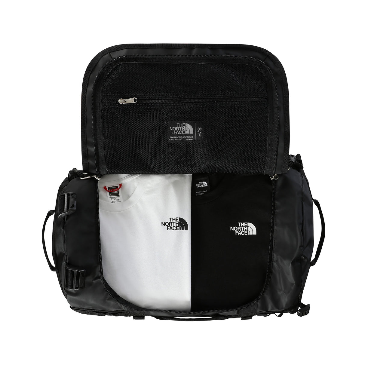 The North Face Base Camp Duffel Bag - Small Anthracite Grey Conrad-Opal Frost TNF Postcard-Stone Slab/Granite Grey-White Ash/Calacatta-Metal Pink/Hushed Laven - 53 Degrees North