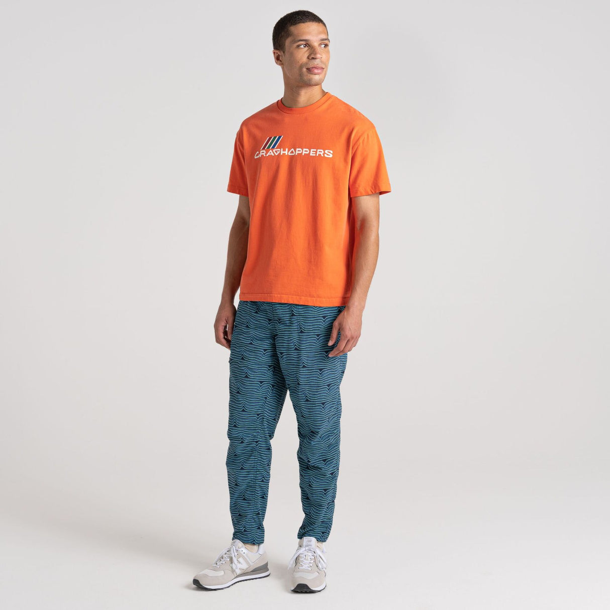 Craghoppers Men's Crosby Short Sleeve T-Shirt Scuba Blue Bubble / Small-Scuba Blue Bubble / Medium-Scuba Blue Bubble / Large-Scuba Blue Bubble / X-Large-Neon Coral / Small #- 53 Degrees North