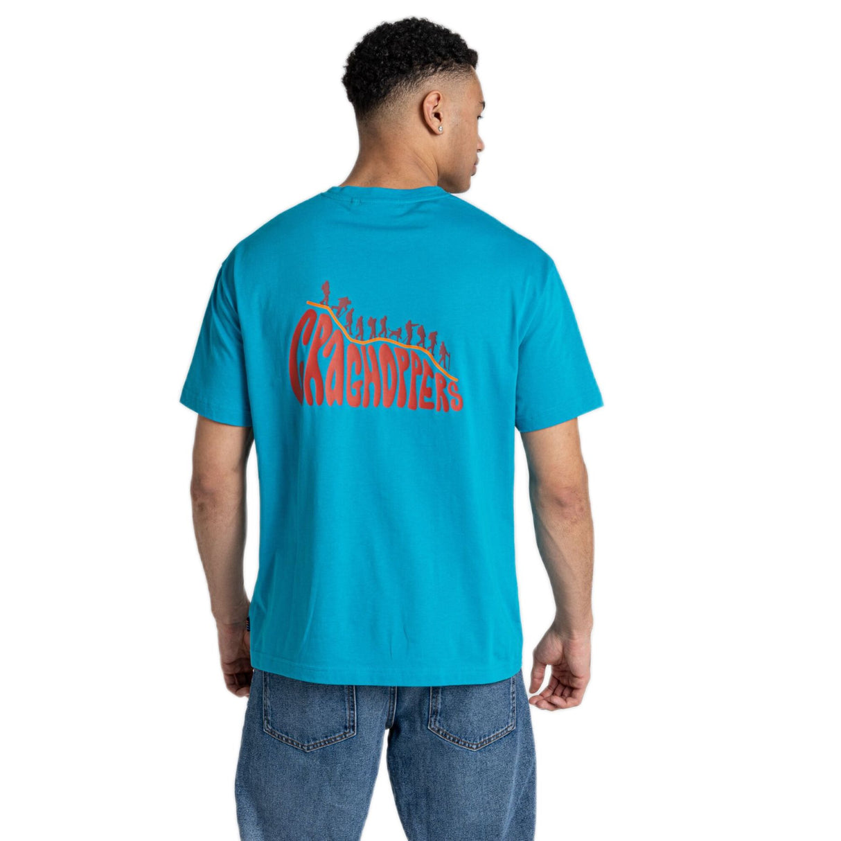 Craghoppers Men's Crosby Short Sleeve T-Shirt Scuba Blue Bubble / Small-Scuba Blue Bubble / Medium-Scuba Blue Bubble / Large-Scuba Blue Bubble / X-Large-Neon Coral / Small #- 53 Degrees North