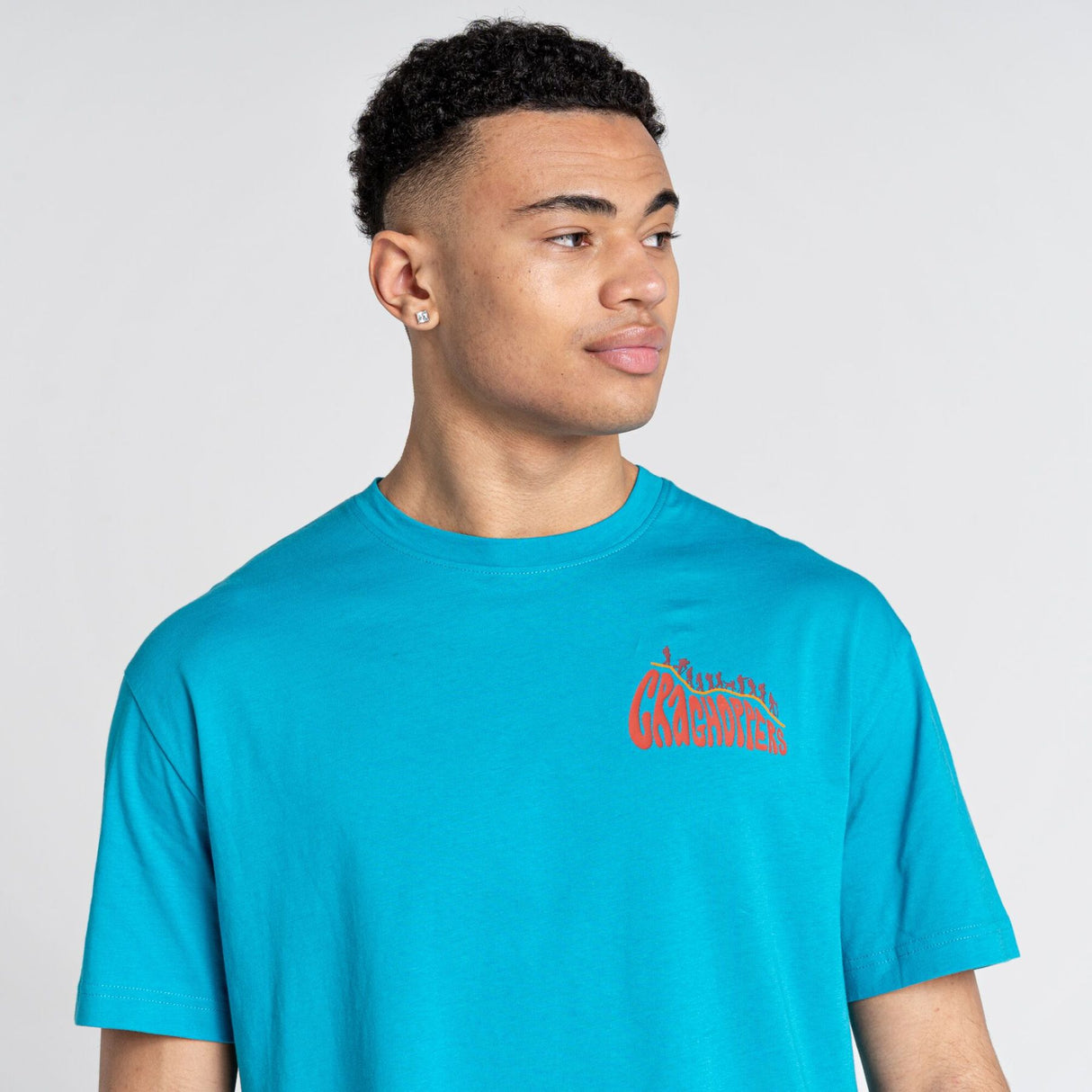 Craghoppers Men's Crosby Short Sleeve T-Shirt Scuba Blue Bubble / Small-Scuba Blue Bubble / Medium-Scuba Blue Bubble / Large-Scuba Blue Bubble / X-Large-Neon Coral / Small #- 53 Degrees North