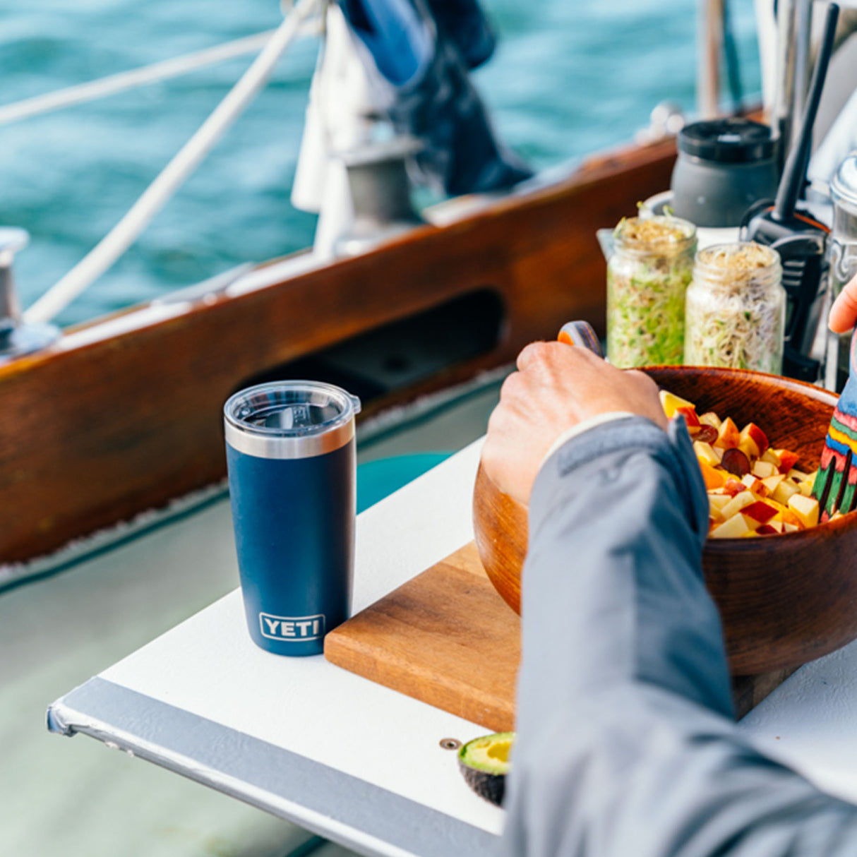 YETI Rambler 10 oz (296 ml) Tumbler Red Bull Night Sky Navy-Royal Blue-Rescue Red-White-Seafoam - 53 Degrees North