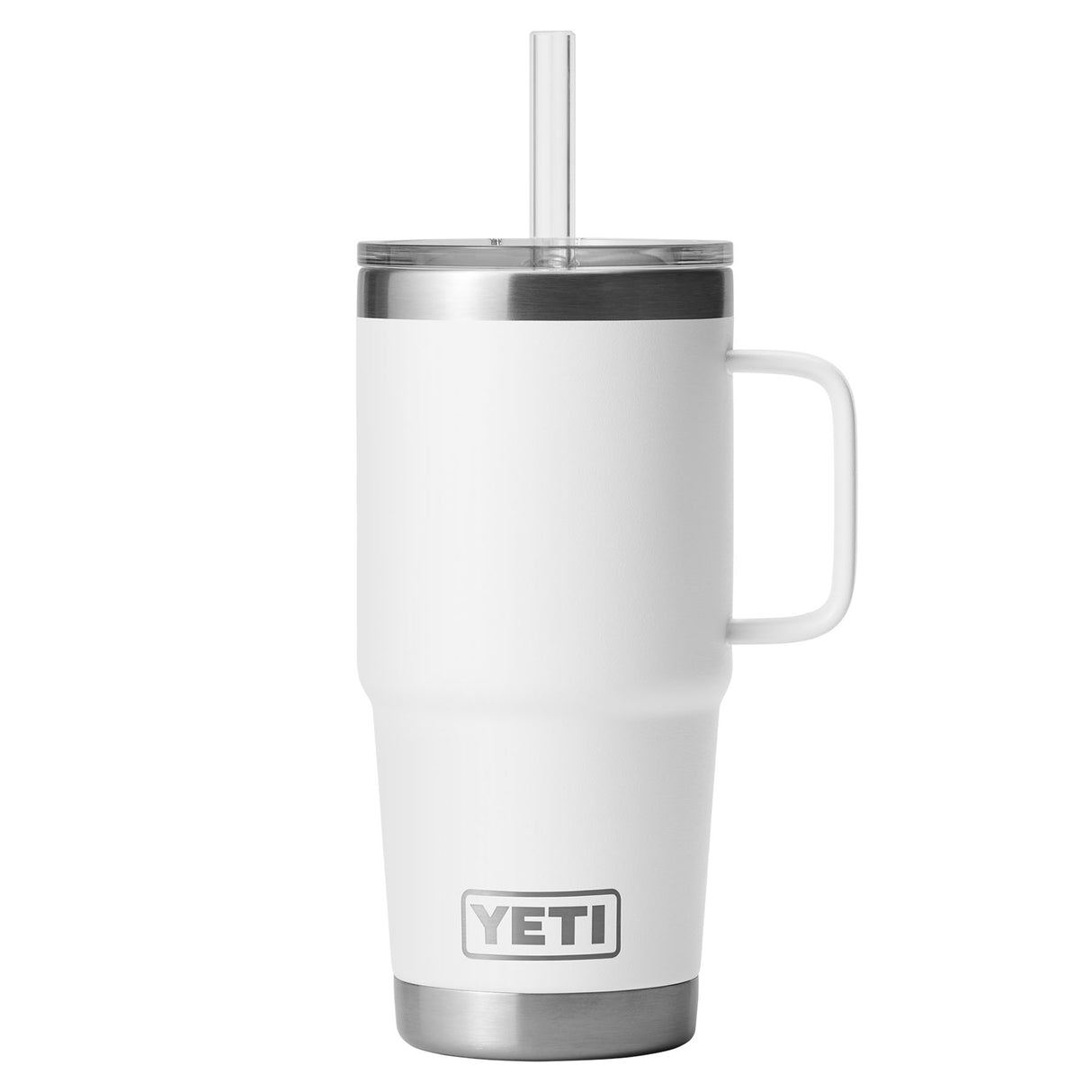 YETI Rambler 25 oz (710 ml) Mug with Straw Lid Tropical Pink-Cherry Blossom-White-Navy-Charcoal - 53 Degrees North
