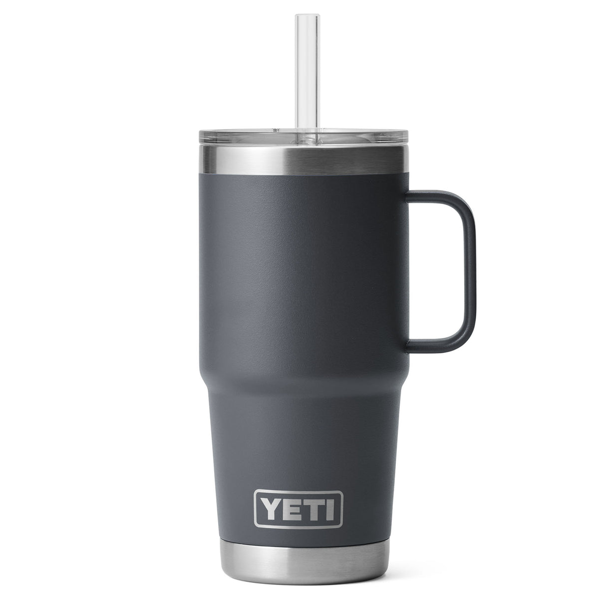 YETI Rambler 25 oz (710 ml) Mug with Straw Lid Tropical Pink-Cherry Blossom-White-Navy-Charcoal - 53 Degrees North