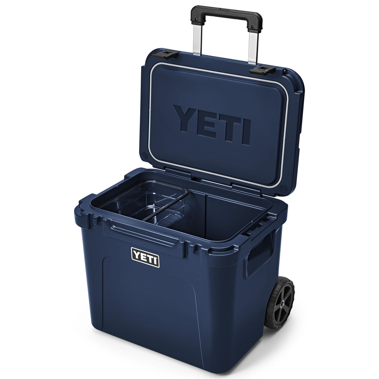 YETI Roadie 60 Wheeled Cool Box Navy-Wild Vine Red - 53 Degrees North