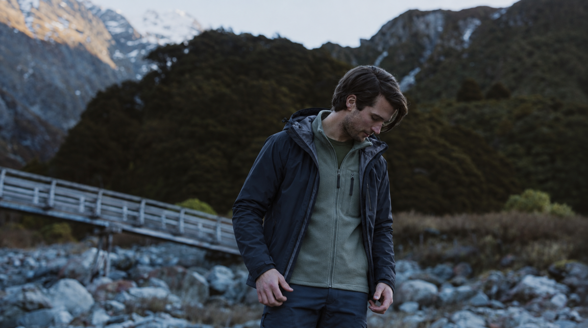 How to layer clothing for the Irish outdoors with a base layer, fleece and waterproof shell