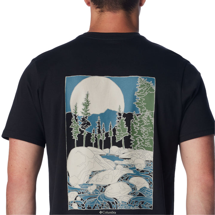 Columbia Men's Rapid Ridge Back Graphic II T-shirt #color_black-rocky-road