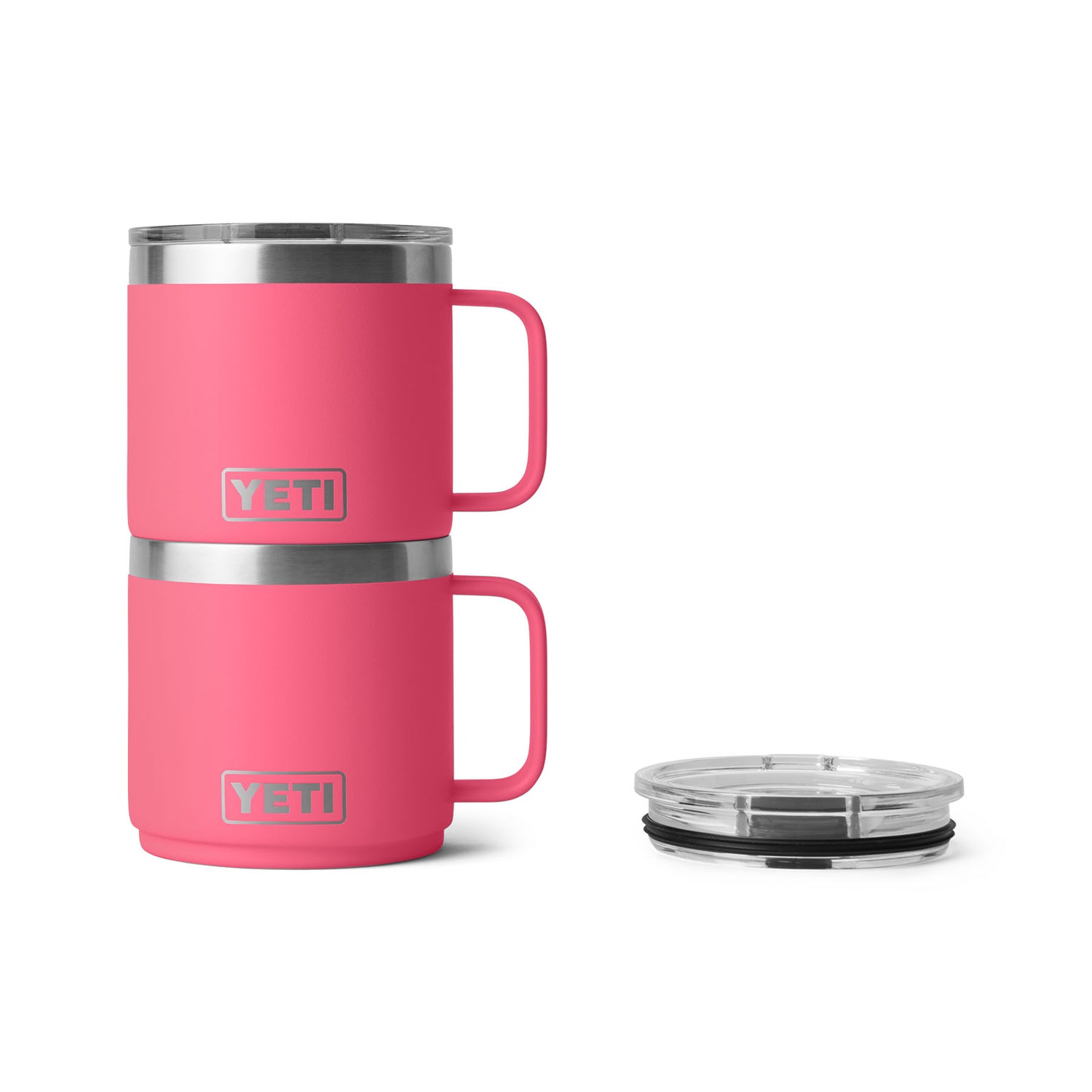 YETI Rambler 14 oz (414 ml) Stackable Mug Tropical Pink-Big Sky Blue-Ultramarine-Lowcountry Peach-Rescue Red #- 53 Degrees North 