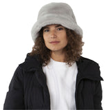 Barts Women's Bretia Faux Fur Bucket Hat Black-Grey #- 53 Degrees North 