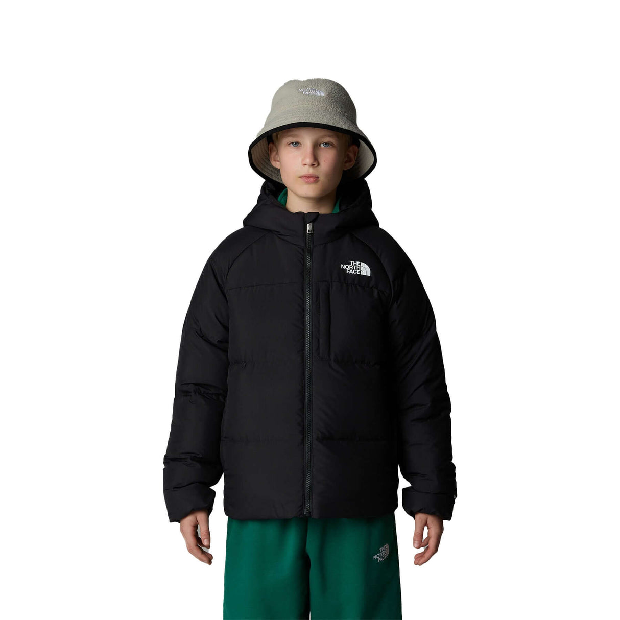 The North Face Boys' North Down Hooded Jacket TNF Black / Age 5-6-TNF Black / Age 7-8-TNF Black / Age 9-10-TNF Black / Age 11-12-TNF Black / Age 13-14 #- 53 Degrees North 