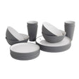 Outwell Gala 4 Person Dinner Set Grey Mist / One Size #- 53 Degrees North 