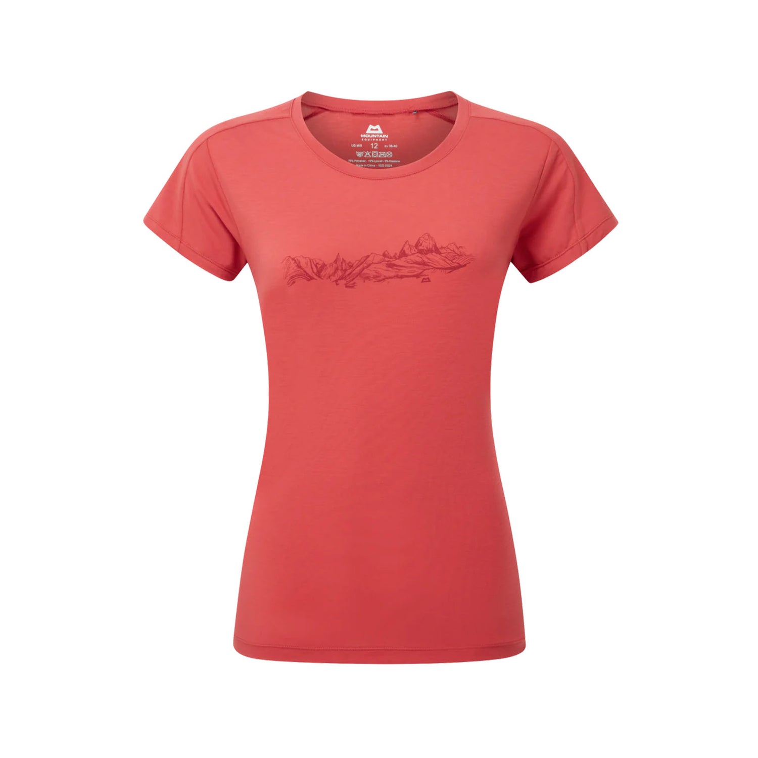 Mountain Equipment Women's Headpoint Skyline T-Shirt Rosewood / X-Small-Rosewood / Small-Rosewood / Medium-Rosewood / Large-Rosewood / X-Large #- 53 Degrees North 