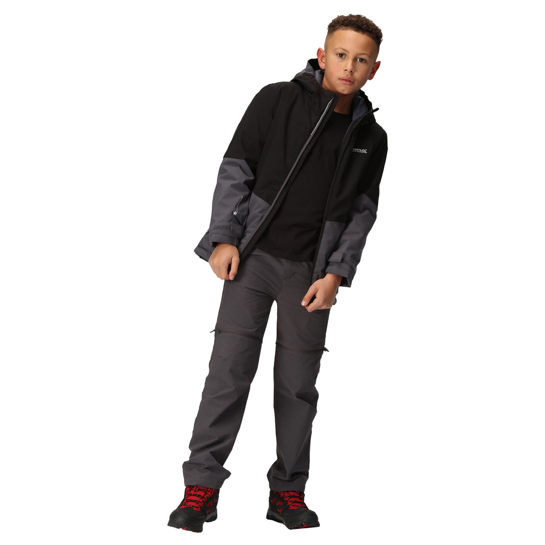 Regatta Kids' Jr Highton Padded III Jacket #color_black-seal-grey