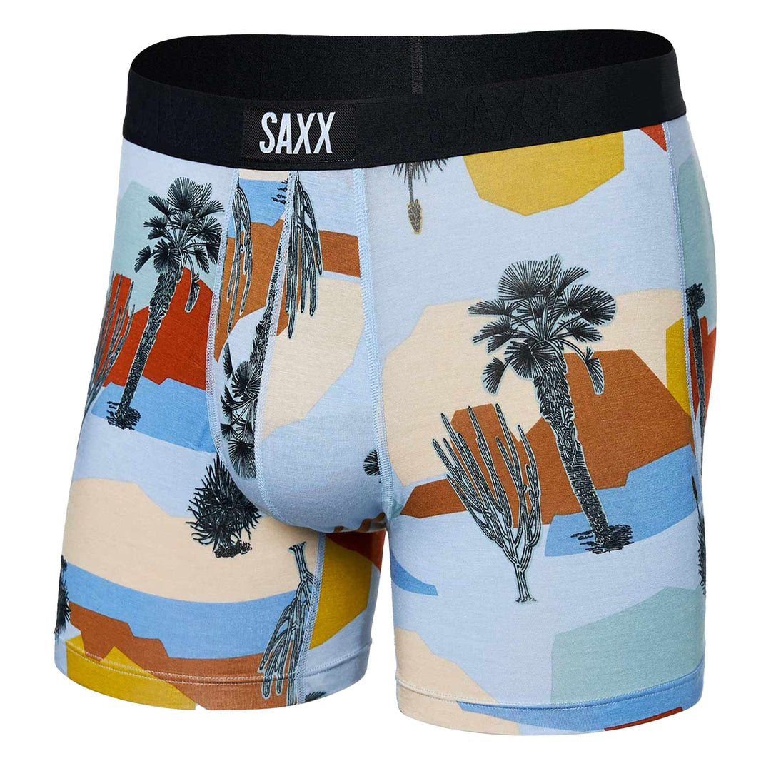 Saxx Men's Vibe Super Soft Boxer Briefs #color_baja-bound-chambray-multi