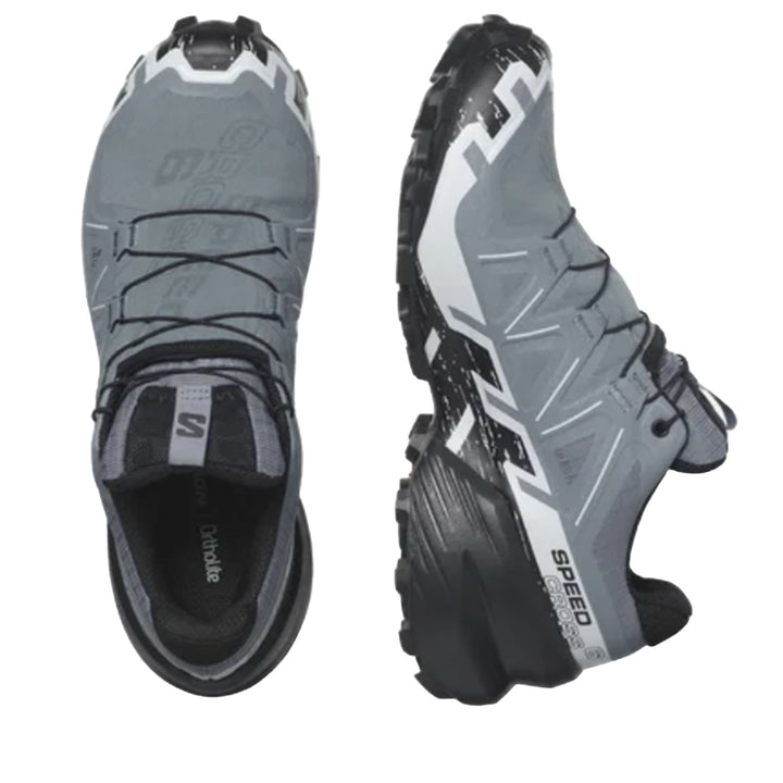 Salomon Women's Speedcross 6 GORE-TEX Running Shoes #color_flint-stone-black-heather