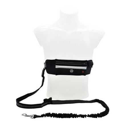 Six Peaks LED Dog Lead Running Belt Black #- 53 Degrees North 