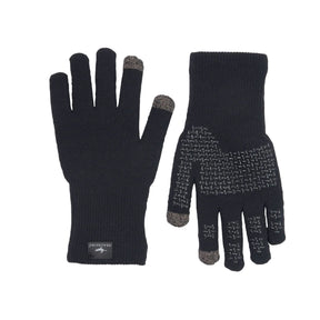Sealskinz Anmer Waterproof All Weather Ultra Grip Knitted Gloves Black / Small-Black / Medium-Black / Large-Black / X-Large #- 53 Degrees North 
