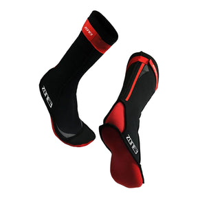 Zone3 Neoprene Swim Socks Black/Red / X-Small-Black/Red / Small-Black/Red / Medium-Black/Red / Large #- 53 Degrees North 