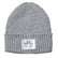 Kathmandu Unisex Badge Beanie Light Grey Marl / One Size-Black / One Size #- 53 Degrees North 