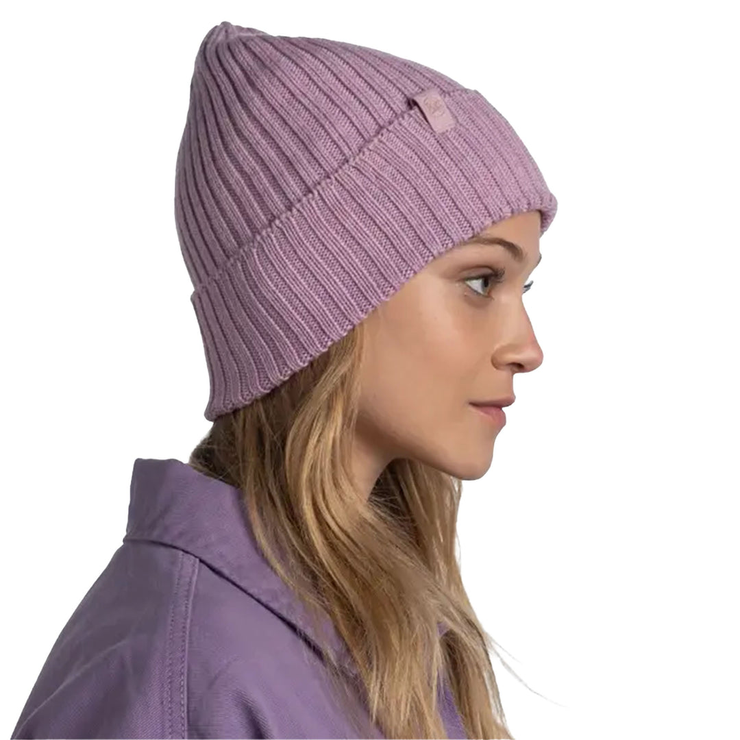 Buff Knitted Hat #color_pansy