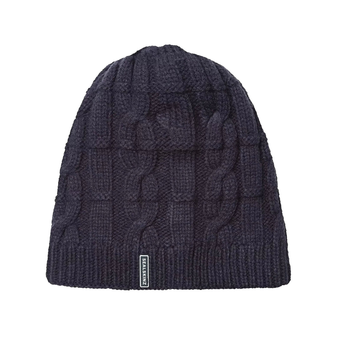 Seal Skinz Blakeney Waterproof Cold Weather Cable Knit Beanie #color_navy