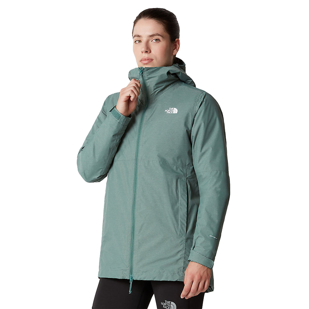 The North Face Women's Hikesteller Triclimate #color_dark-sage-white-heather-pine-needle