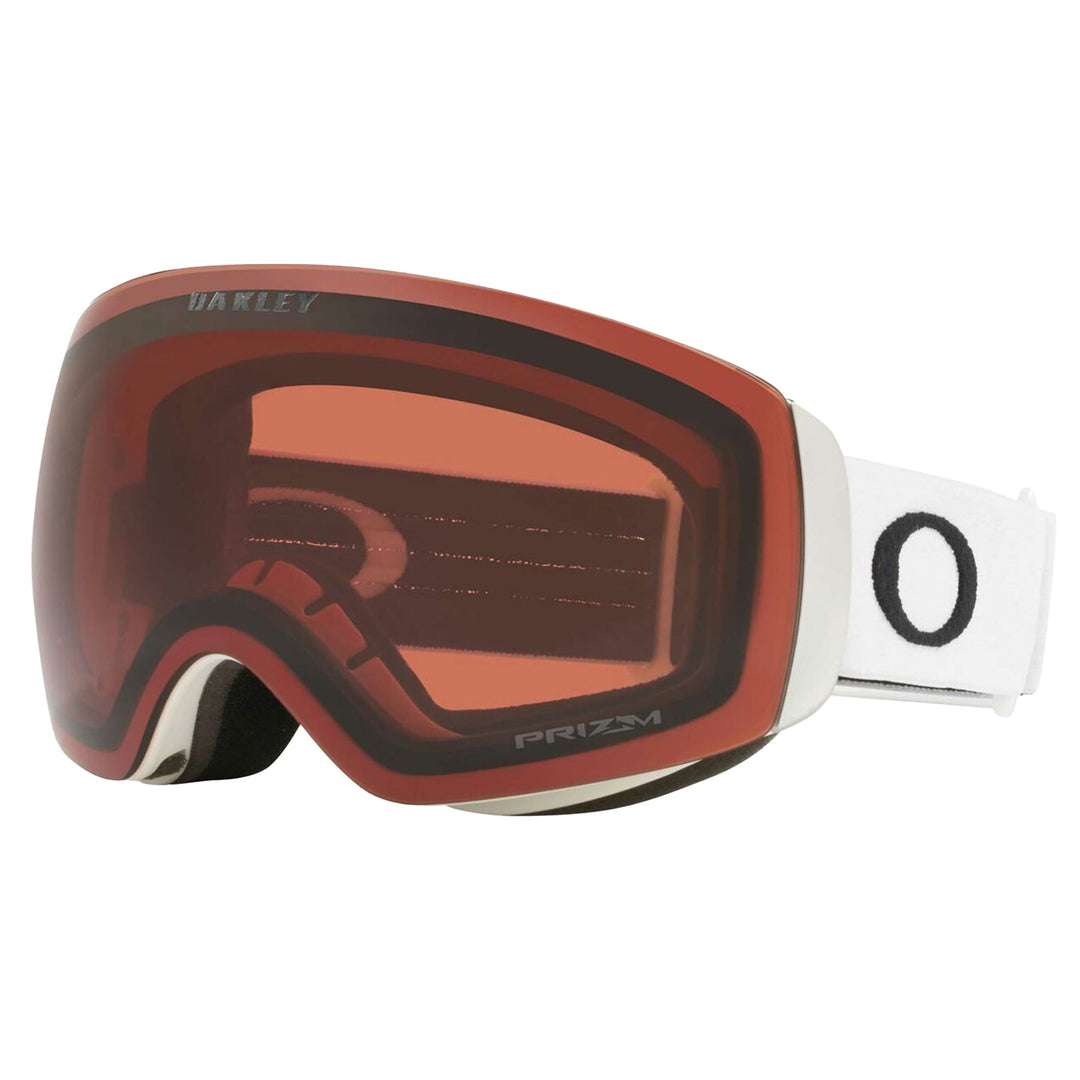 Oakley Flight Tracker M Ski Goggles #color_matte-white-prizm-garnet