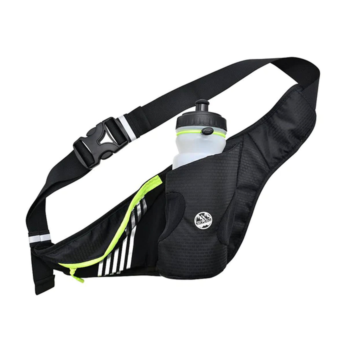 Six Peaks Running Waist Belt With Bottle Holder Black/Fluo Yellow #- 53 Degrees North 