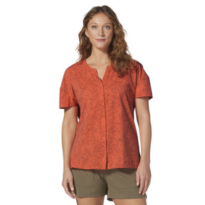 Royal Robbins Women's Spotless Evolution Short Sleeve Shirt Creme Acadia Print / X-Small-Creme Acadia Print / Small-Creme Acadia Print / Medium-Creme Acadia Print / Large-Creme Acadia Print / X-Large #- 53 Degrees North 