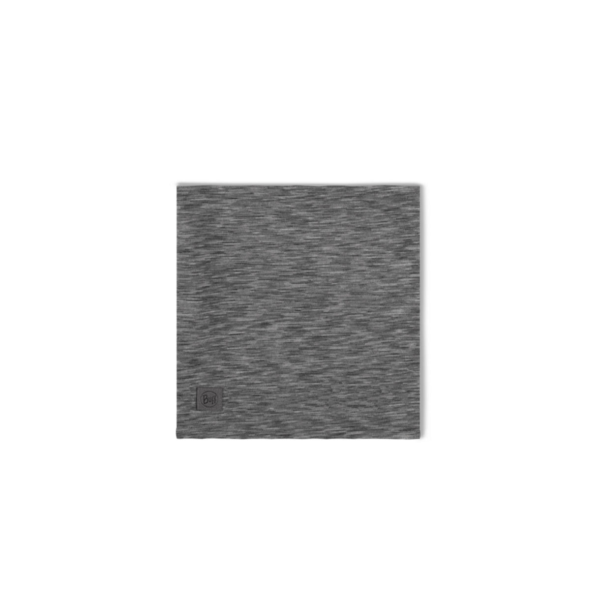 BUFF Merino Heavyweight Neck Warmer Solid Black-Multistripes Fog Grey #- 53 Degrees North 