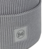 BUFF Crossknit Beanie Hat Solid Black-Solid Light Grey-Night Blue-Iris #- 53 Degrees North 