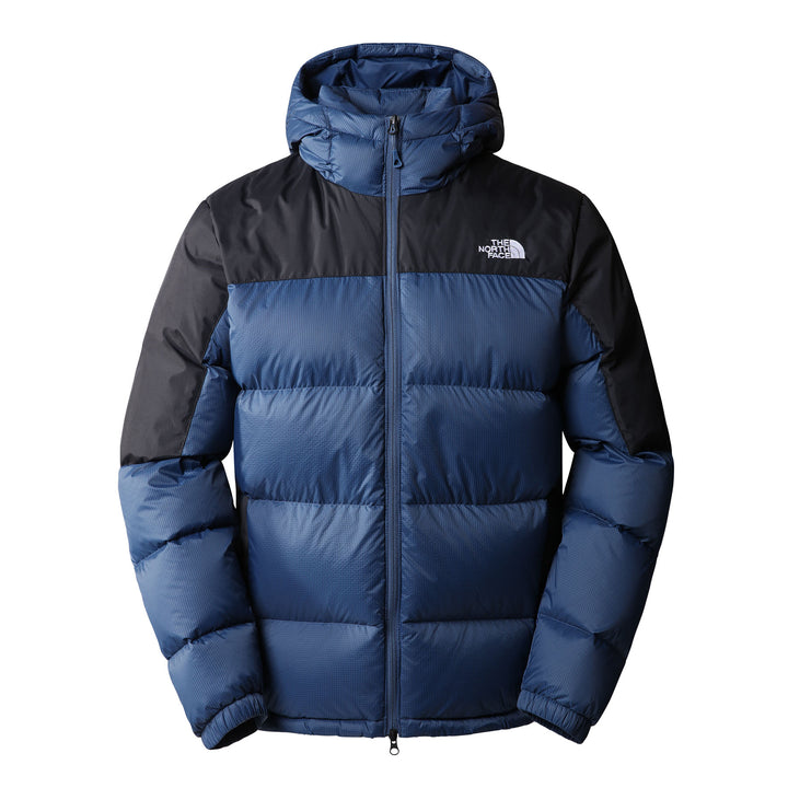 The North Face Men's Diablo Down Hooded Jacket #color_shady-blue-tnf-black