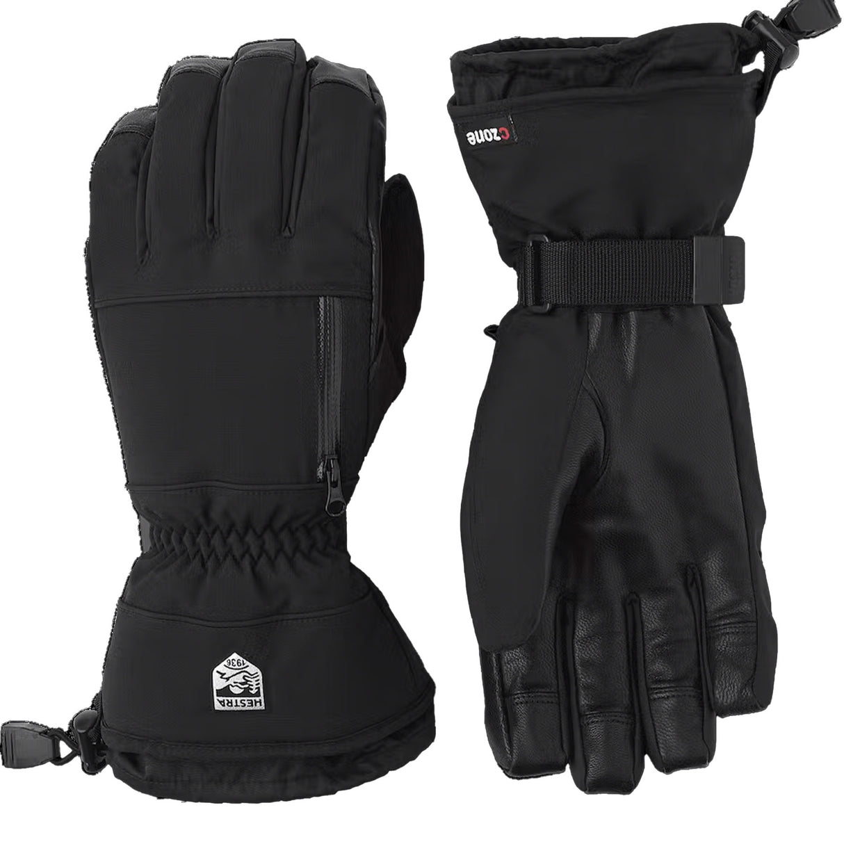 Hestra CZone Pointer Gloves Black / Small-Black / Medium-Black / Large-Black / X-Large #- 53 Degrees North 