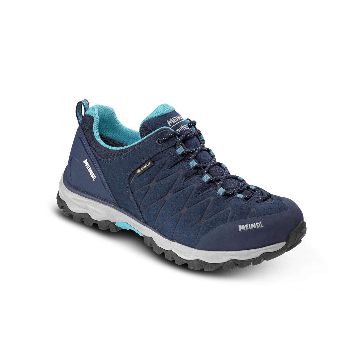 Meindl Women's Mondello GORE-TEX Walking Shoes Navy/Turquoise / UK 4-Navy/Turquoise / UK 5-Navy/Turquoise / UK 6-Navy/Turquoise / UK 7-Navy/Turquoise / UK 8 #- 53 Degrees North 