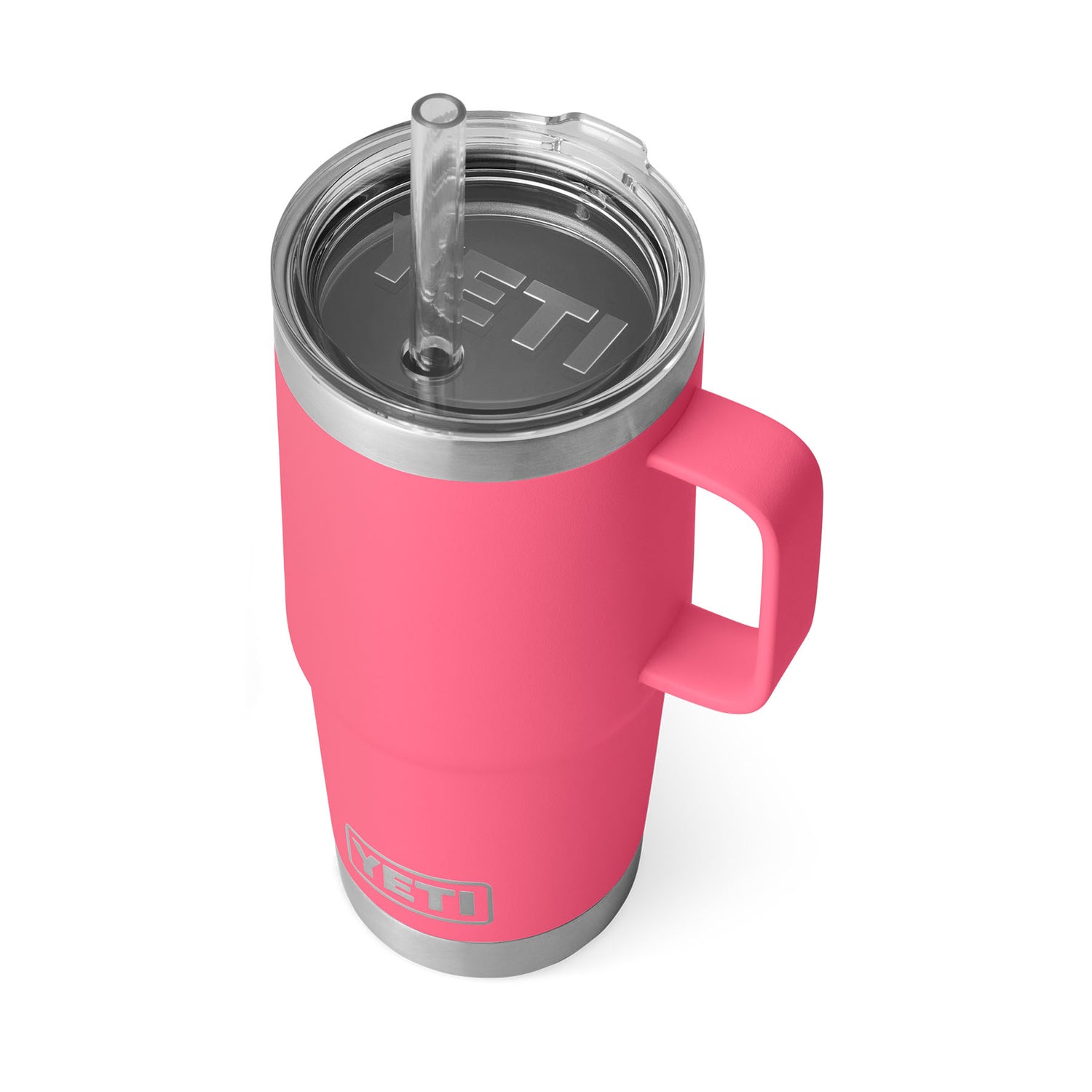 YETI Rambler 25 oz (710 ml) Mug with Straw Lid Tropical Pink-Cherry Blossom-White-Navy-Charcoal #- 53 Degrees North 