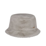 Barts Women's Bretia Faux Fur Bucket Hat Black-Grey #- 53 Degrees North 