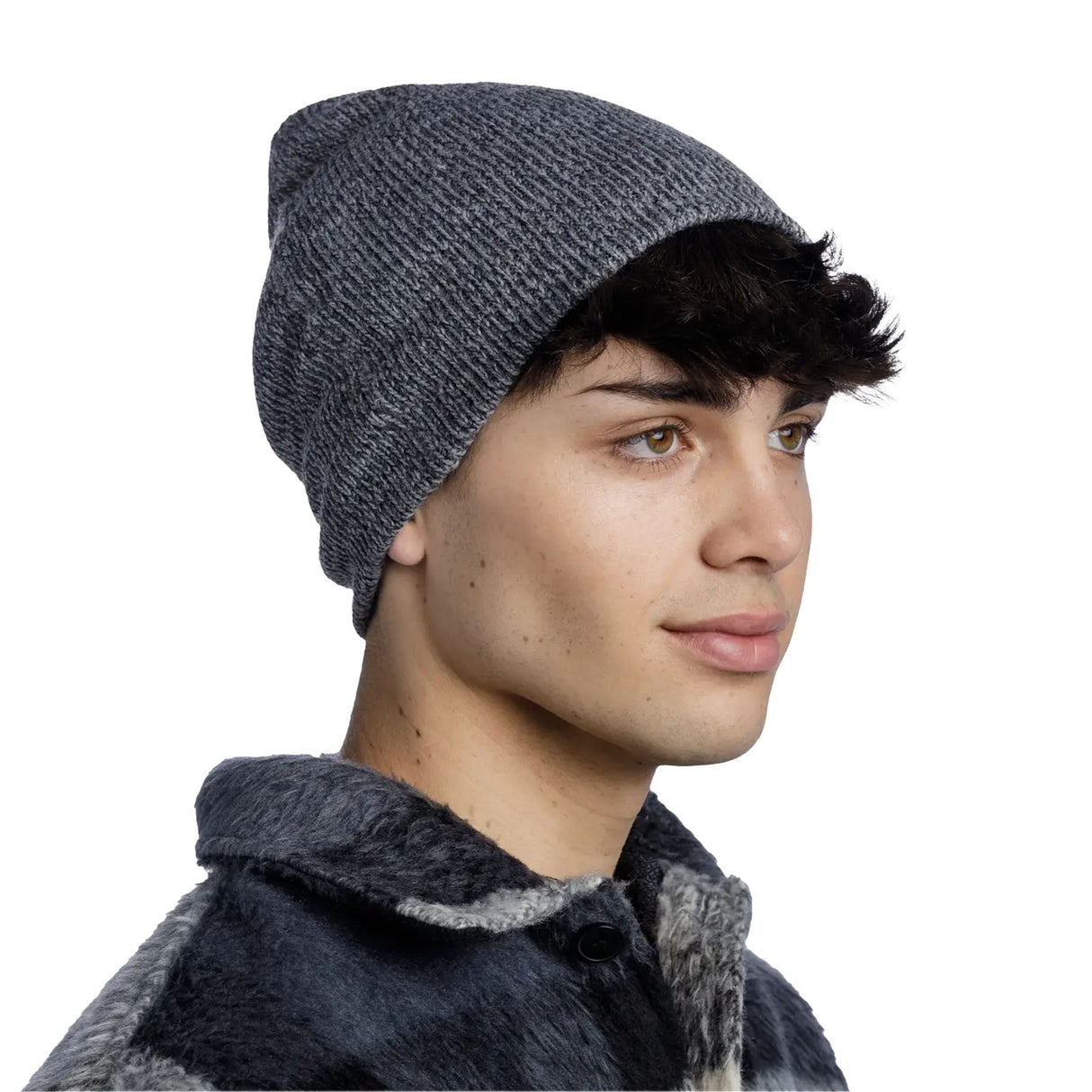 BUFF Knitted Jarn Hat Denim-Grey Melange #- 53 Degrees North 