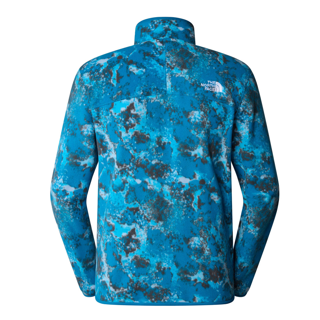 The North Face Men's 100 Glacier Printed 1/4 Zip Fleece #color_adriatic-blue-moss-camo