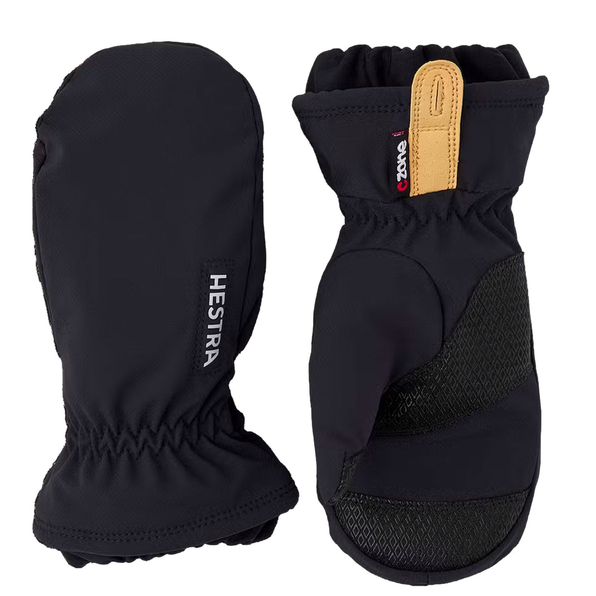 Hestra Kids' CZone Pluto Jr Mittens Black / Age 4-5-Black / Age 6-7-Black / Age 8-9-Black / Age 10-11-Black / Age 12-13 #- 53 Degrees North 