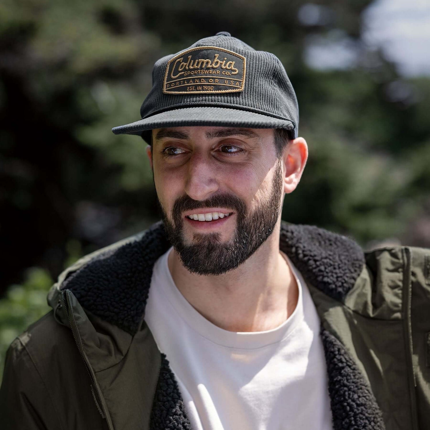 Columbia Packsaddle Corduroy Snap Back Black/CSC Tracks-Camel Brown/Arches-Black/Chenille Patch #- 53 Degrees North 