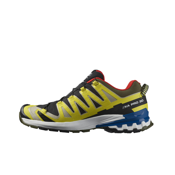Salomon Men's XA Pro 3D V9 Gore-Tex Trail Running Shoes #color_black-buttercup-lapis-blue
