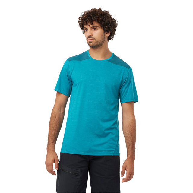 Salomon Men's Outline T-Shirt Deep Dive/Tahitian Tide / Small-Deep Dive/Tahitian Tide / Medium-Deep Dive/Tahitian Tide / Large-Deep Dive/Tahitian Tide / X-Large-Exuberance/Tahitian Tide / Small #- 53 Degrees North 