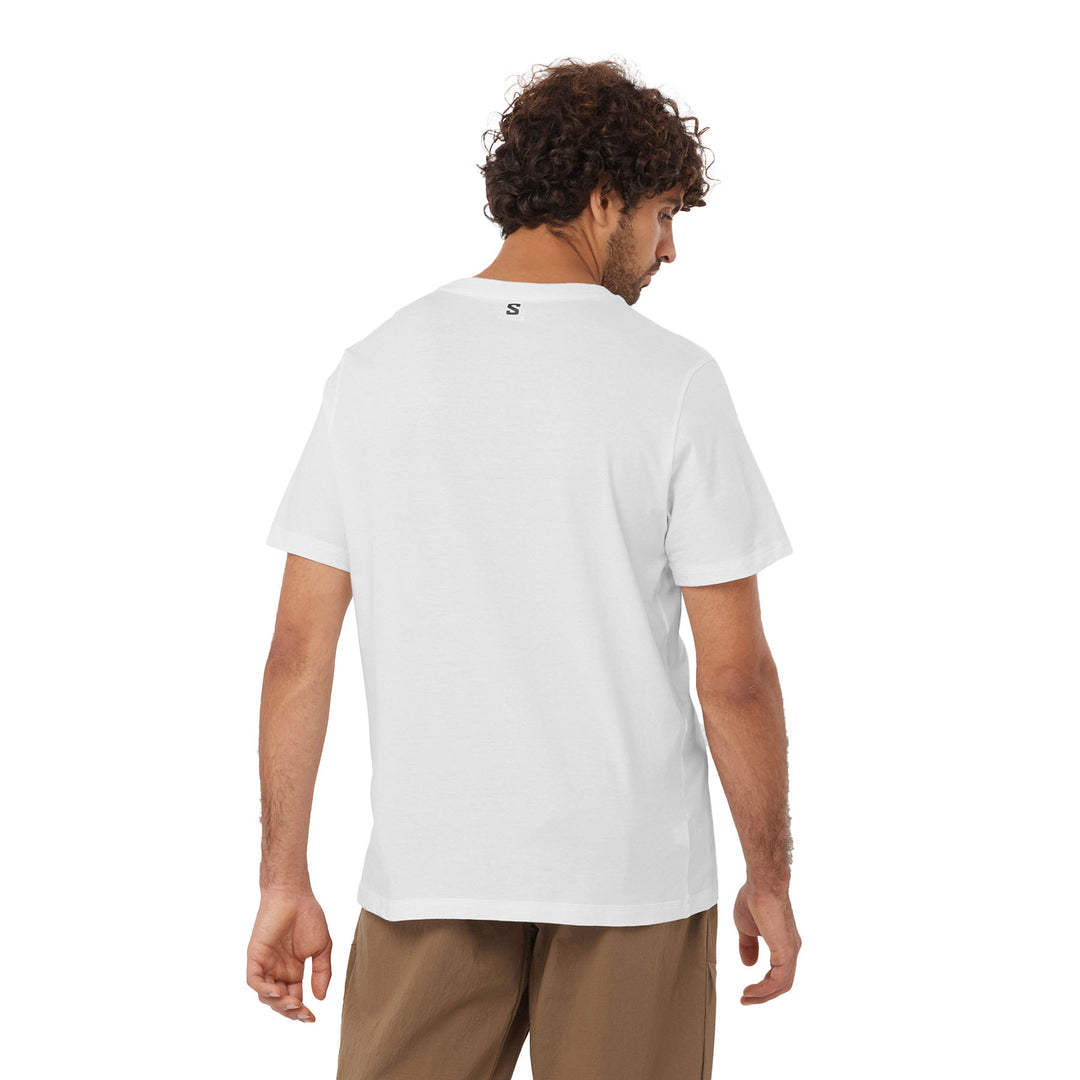Salomon Men's Salomon Logo Performance Short Sleeve T-shirt #color_white